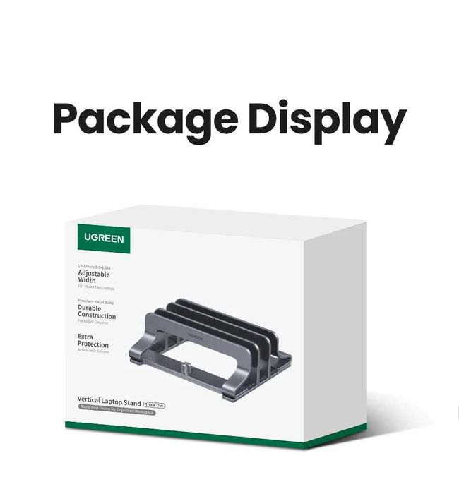 Підставка для ноутбука UGREEN Vertical Laptop Stand Triple slots