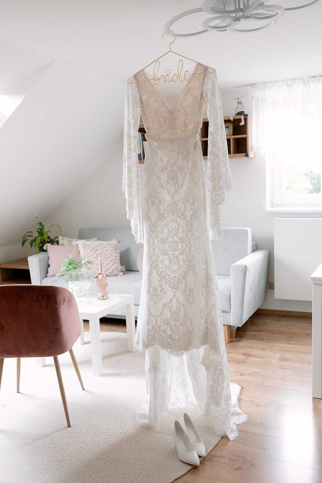 Suknia ślubna boho rybka XS
