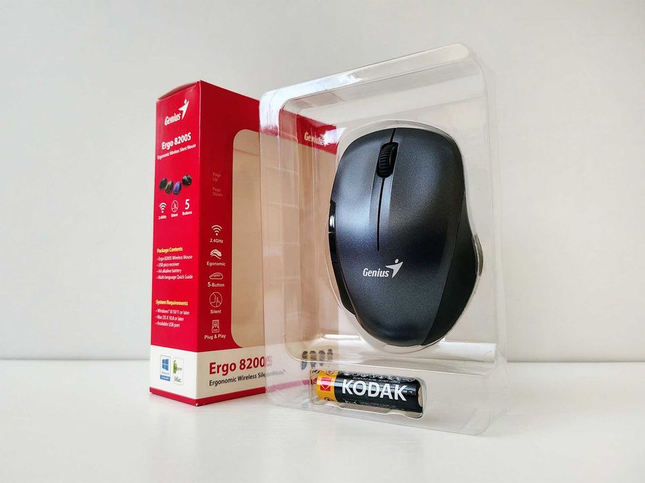 Мышь беспроводная Genius Ergo 8200S Iron Grey (Новая) Гарантия!