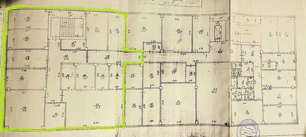 Офісні приміщення загальною площею 300 кв.м в районі ринку "Нива" (С1)