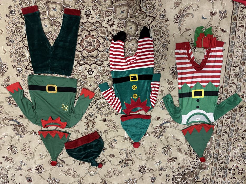 Костюми для новорічних фотосесій, Санта, Ельф, Сніговик