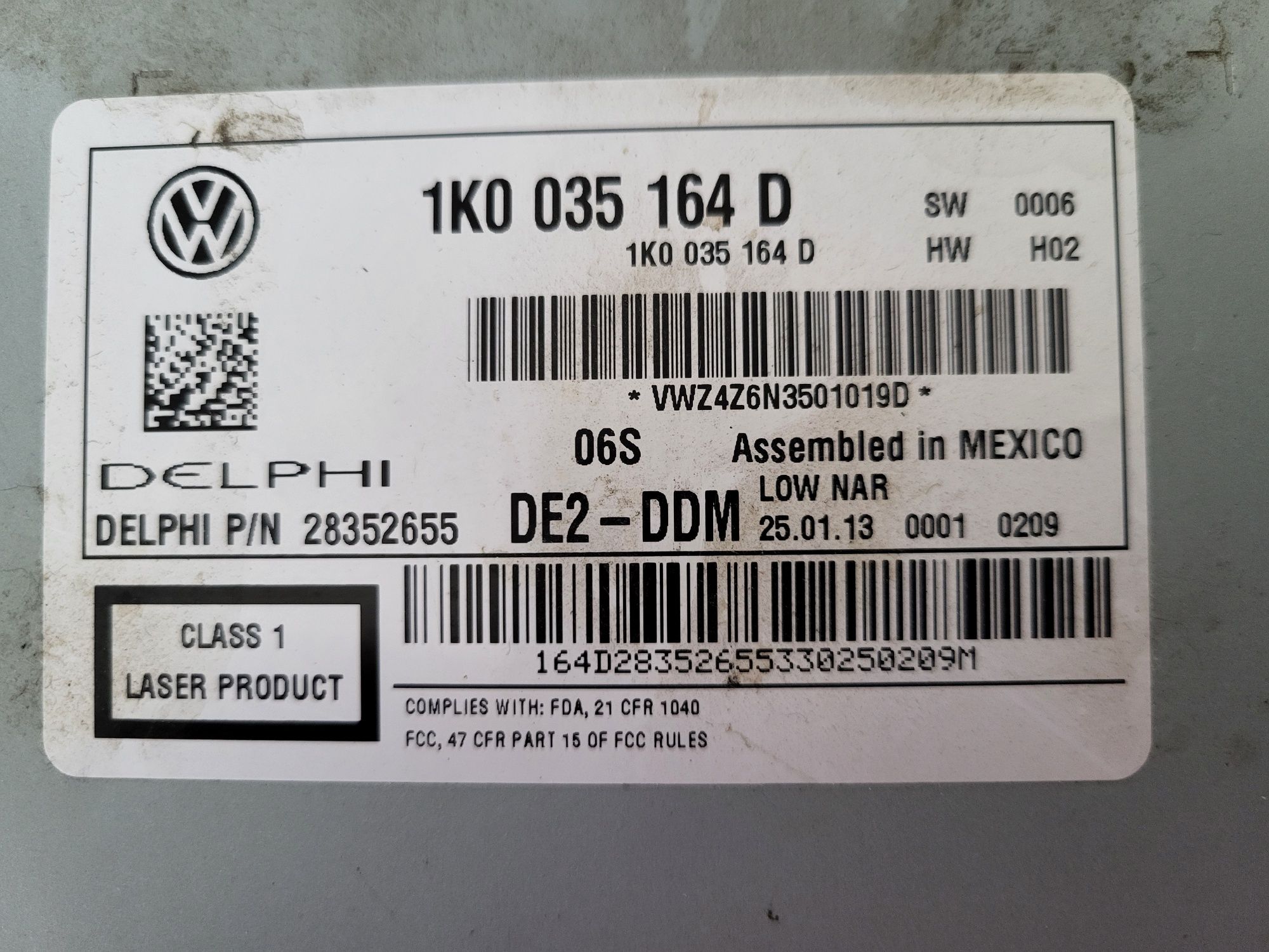 Магнітола volkswagen 1K0 035 164 D
