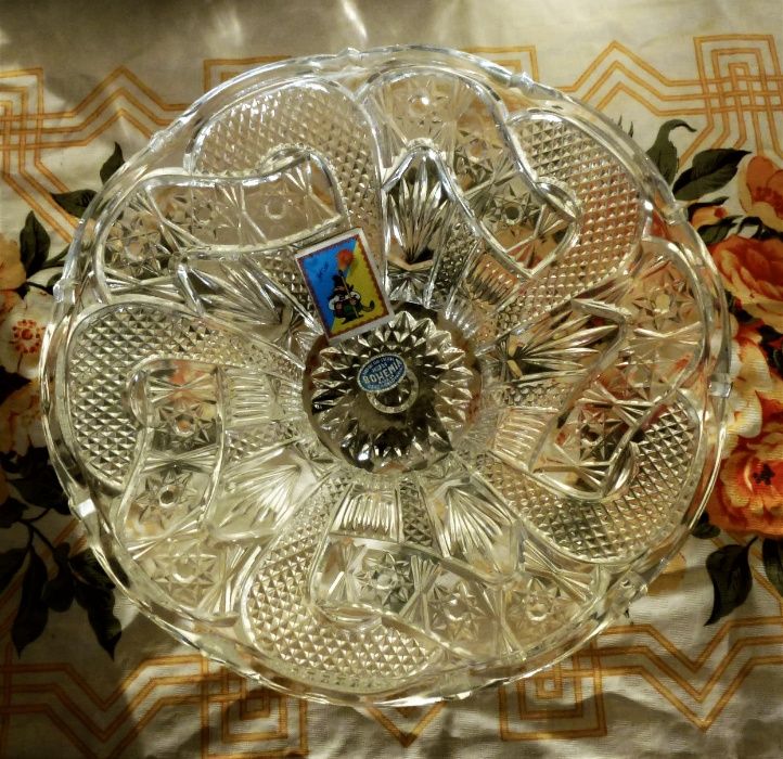 Фруктовница, салатница, конфетница (хрусталь, Богемия Чехия)