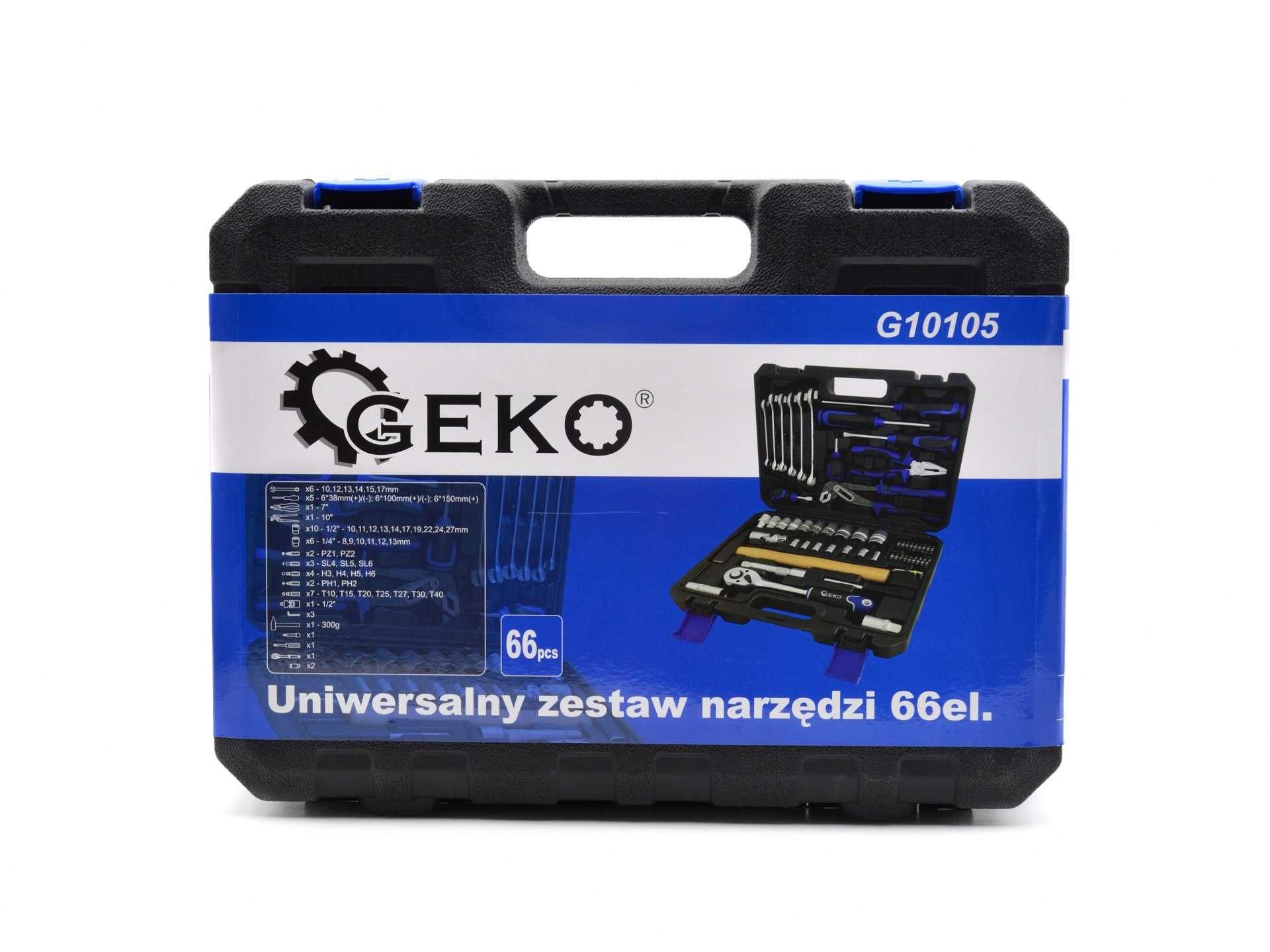 Uniwersalny zestaw narzędzi 66-elementów Geko G10105