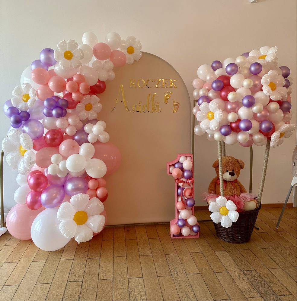 Dekoracje balony imprezy urodziny wesele kwiaty napisy led