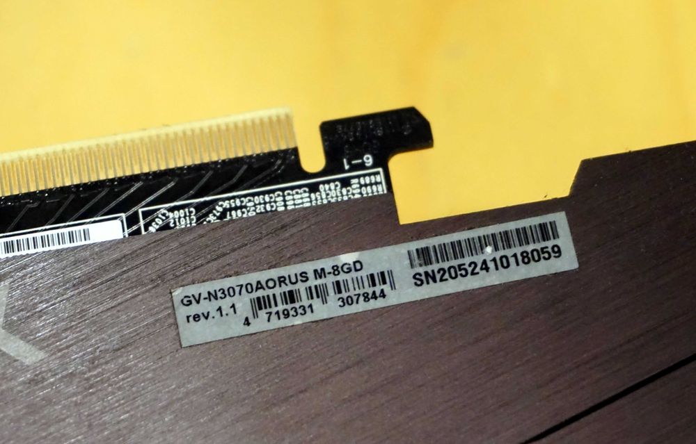 Gigabyte Aorus GeForce RTX 3070 Master [GV-N3070AORUS M-8GD]