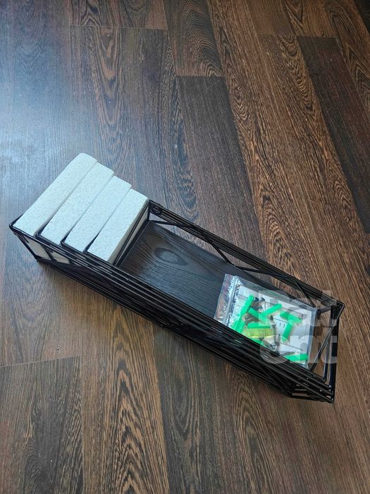 Loftowe kwietnik dekoracja ścienna półki 5 sztuk czarna