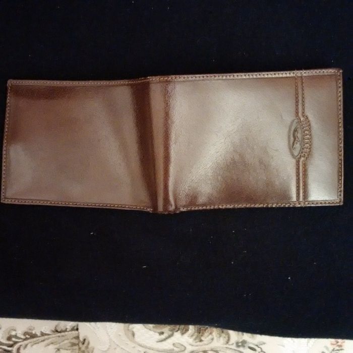 Piękny męski portfel PLANET 2000 ciemnobrązowy