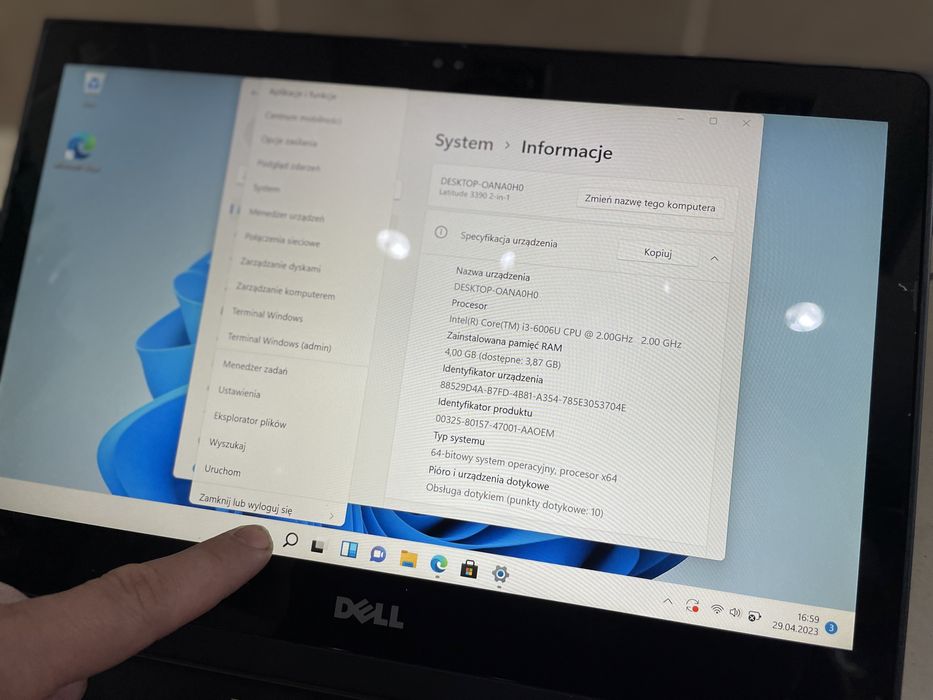 Dotykowy Dell Latitude 3390 13 i3 8 GB /256 GB