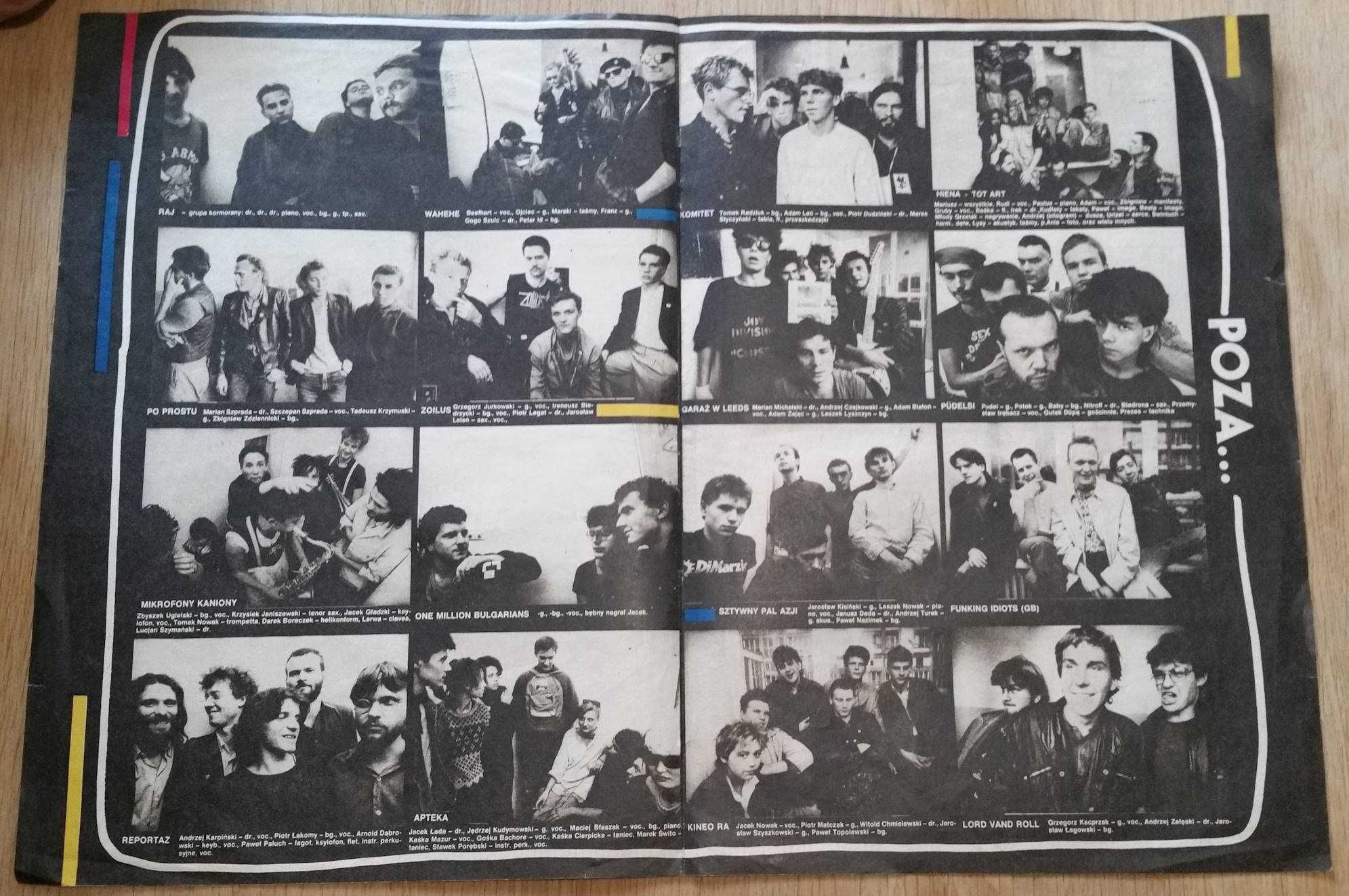 Plakat z festiwalu Poza Kontrolą ‘86 (klub Remont) wszystkie kapele.