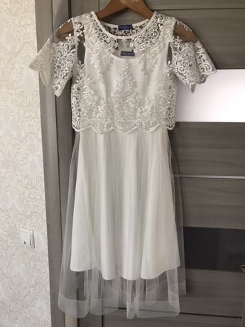 Белое платье с топом