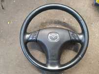 Kierownica skórzana multi funkcja airbag Mazda 6 GG 02-07 bardzo ładna