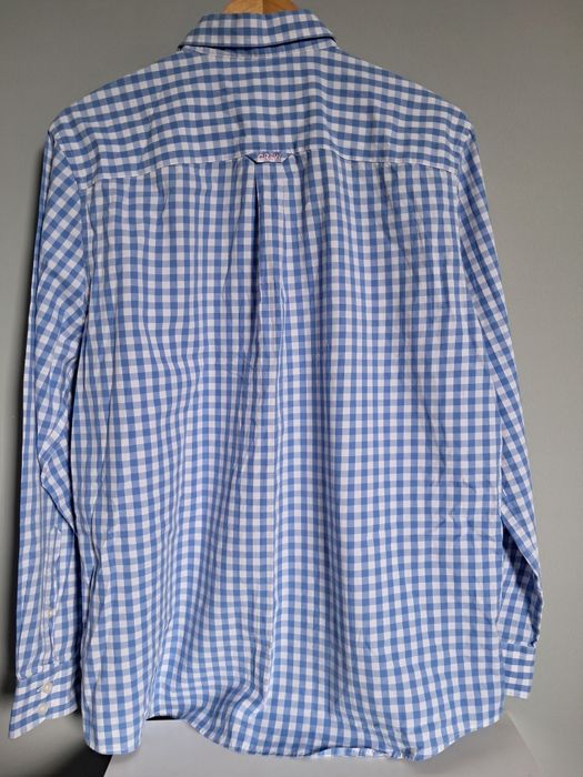 Niebieska  męska koszula w kratę Crew Clothing  Company