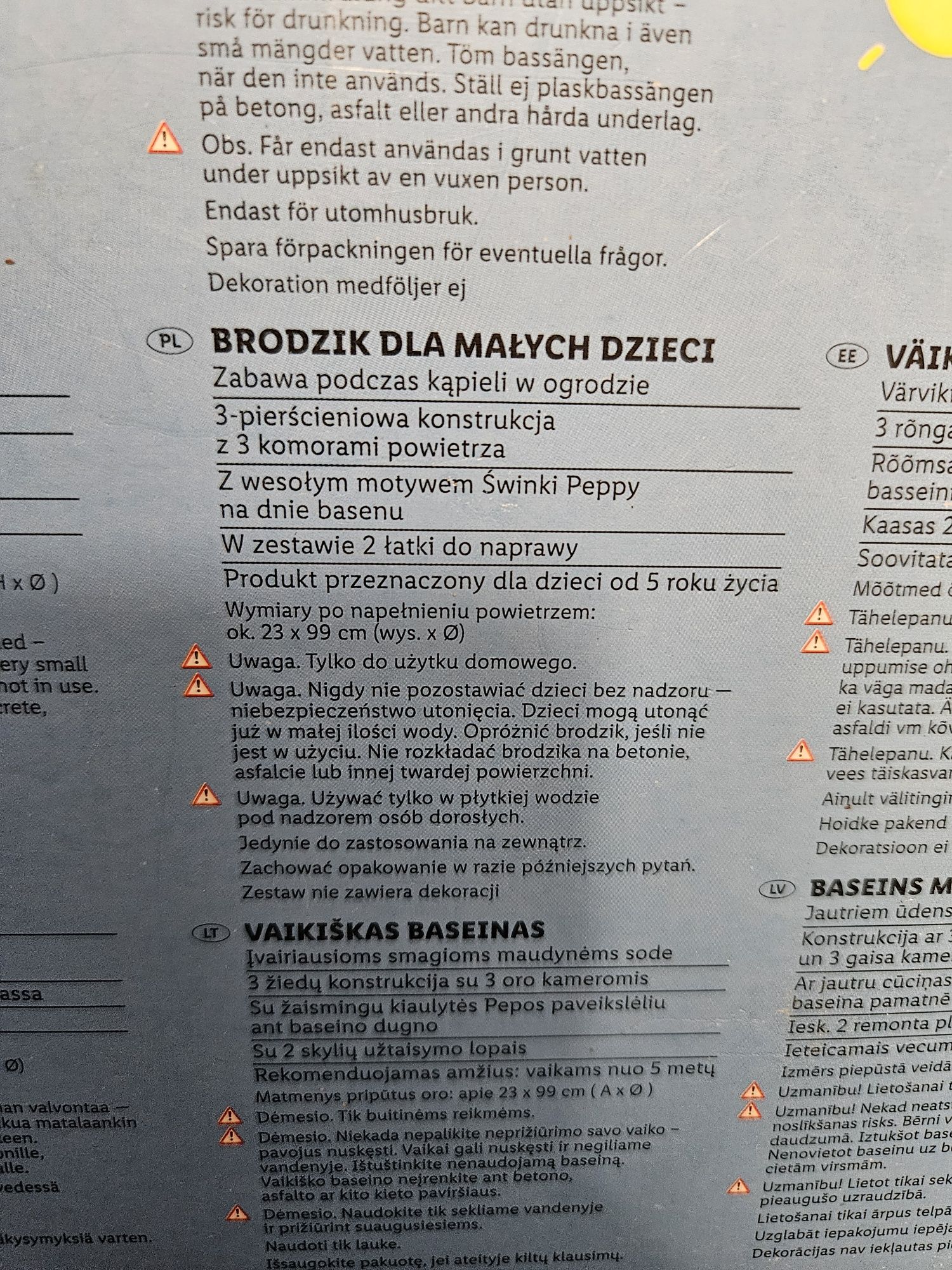 Nowy  basen ogrodowy dla dzieci