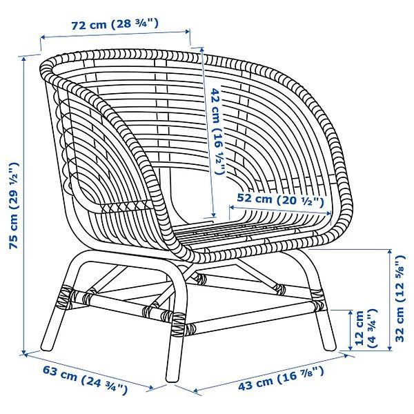 Крісло IKEA Ікеа ротанг кресло Икеа BUSKBO