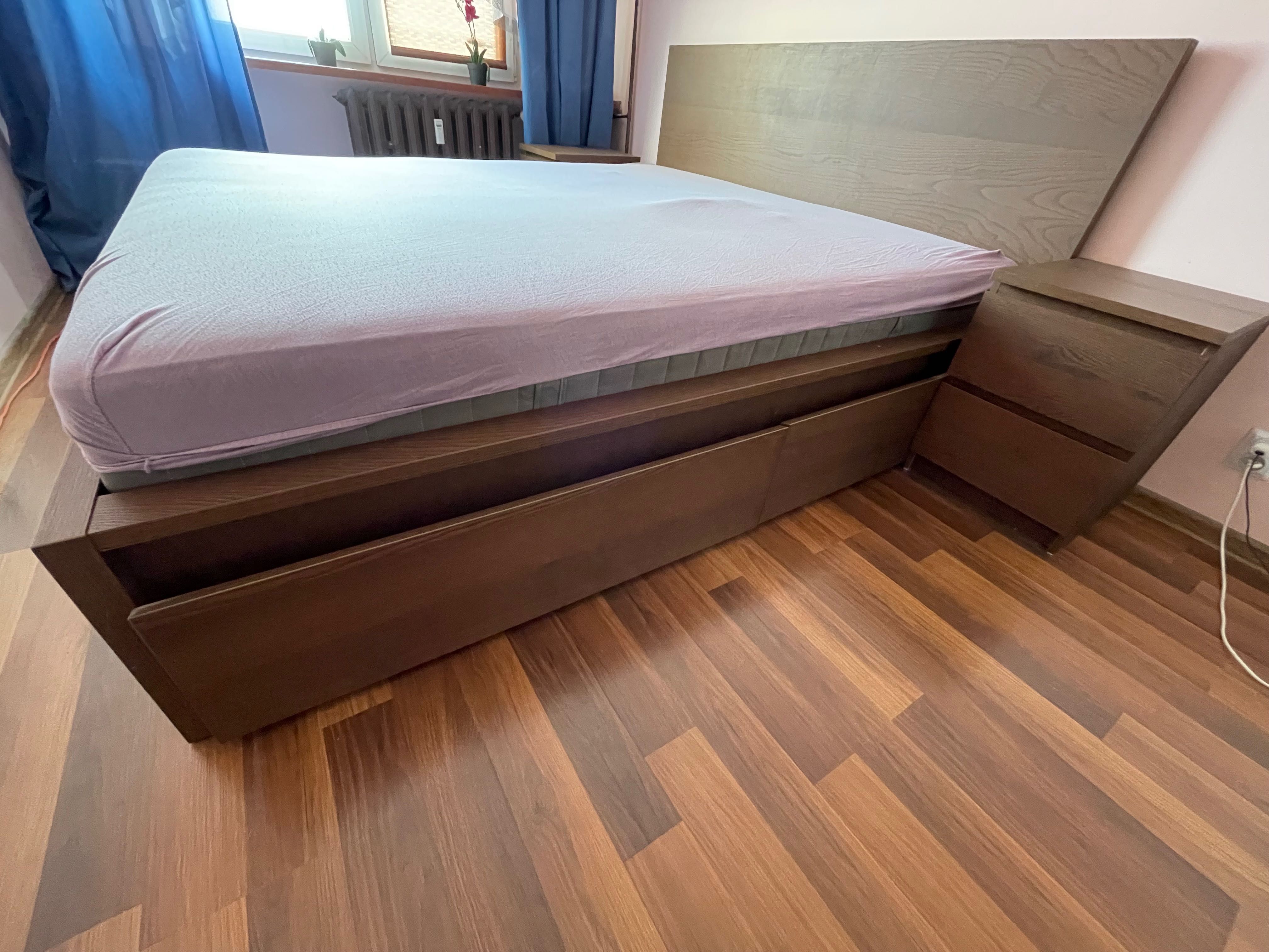 Szafki Nocne MALM IKEA - Brązowe