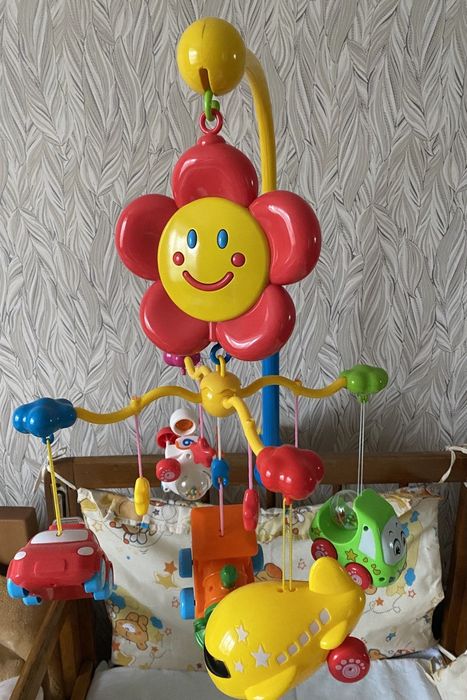 Мобіль на ліжко, дитяча мобіль, іграшки, машинки