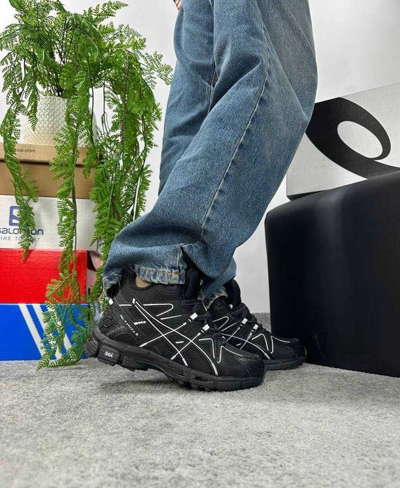 Кросівки зимові Asics gel kahana 8 Black White gore tex зимние