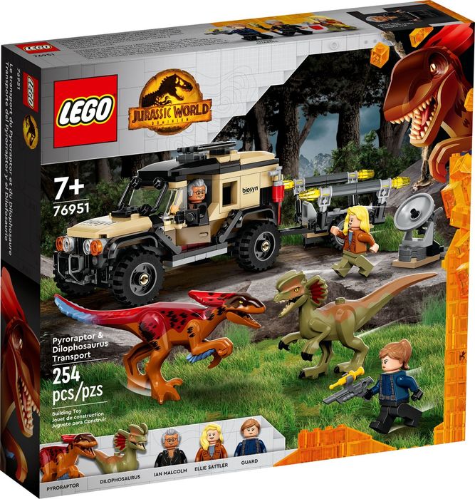 LEGO® 76951 Jurassic World - Transport pyroraptora i dilofozaura