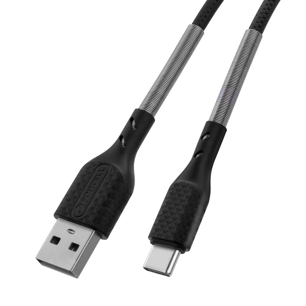 Kabel Usb - Usb-C Quick Charge 3.0 3A 1 Metr Czarny