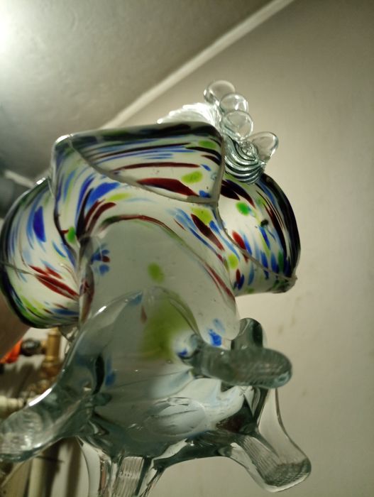 Szklany koszyk PRL duży czytać opis