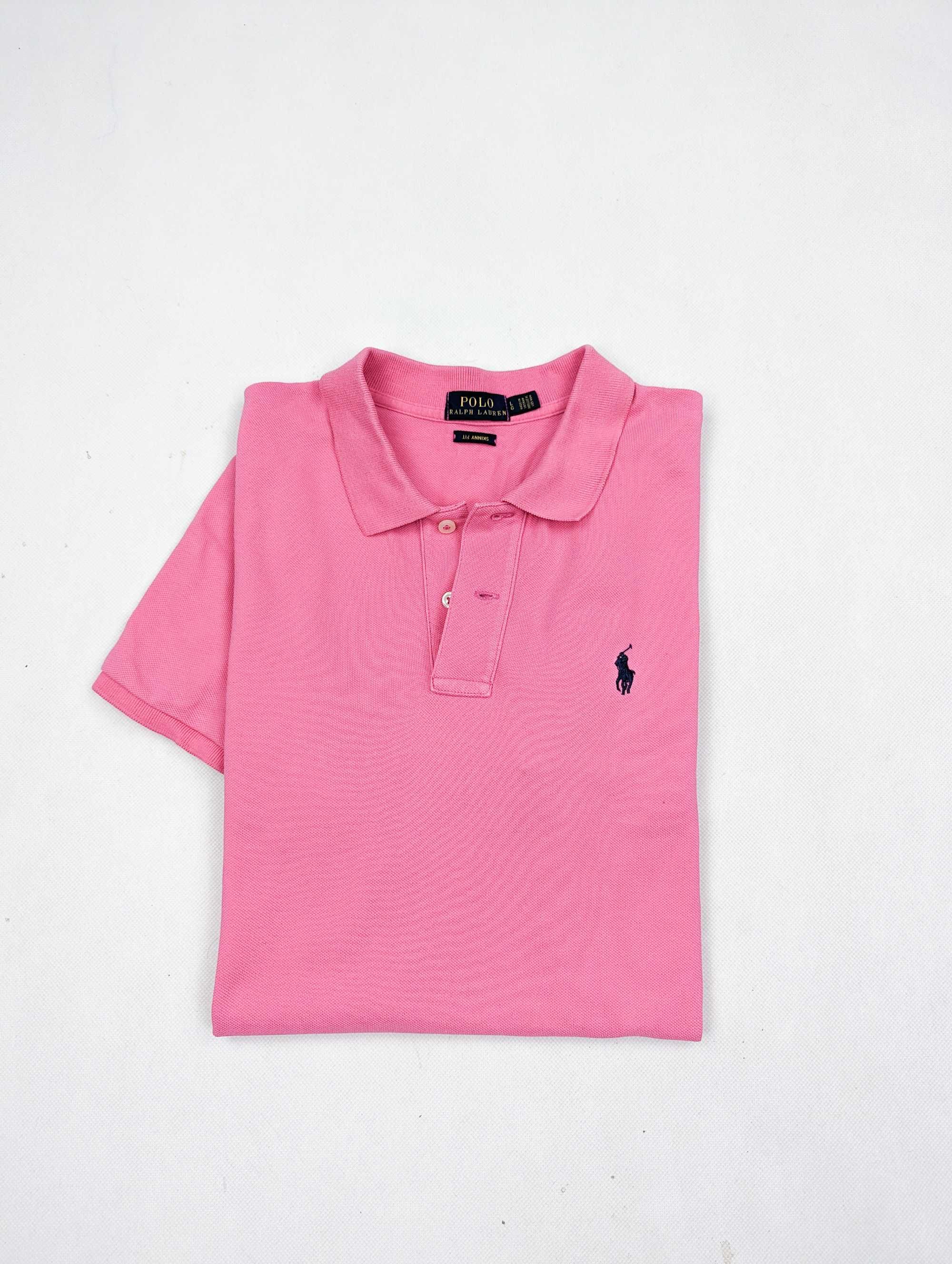 Polo Ralph Lauren różowa koszulka polo L logo