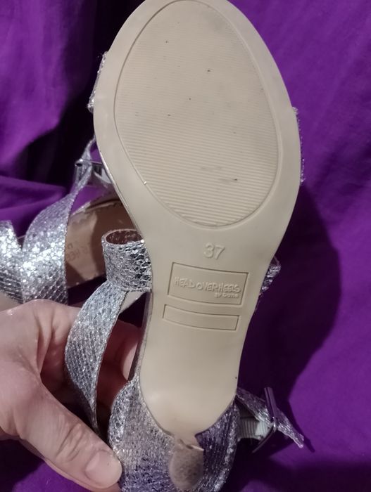 Туфли (сандалии) Head Over Heels и Dunes Silver Glitter, 37 р.