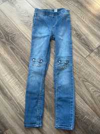 Rurki, jeansowe, dla dziewczynki, H&M, 128 cm