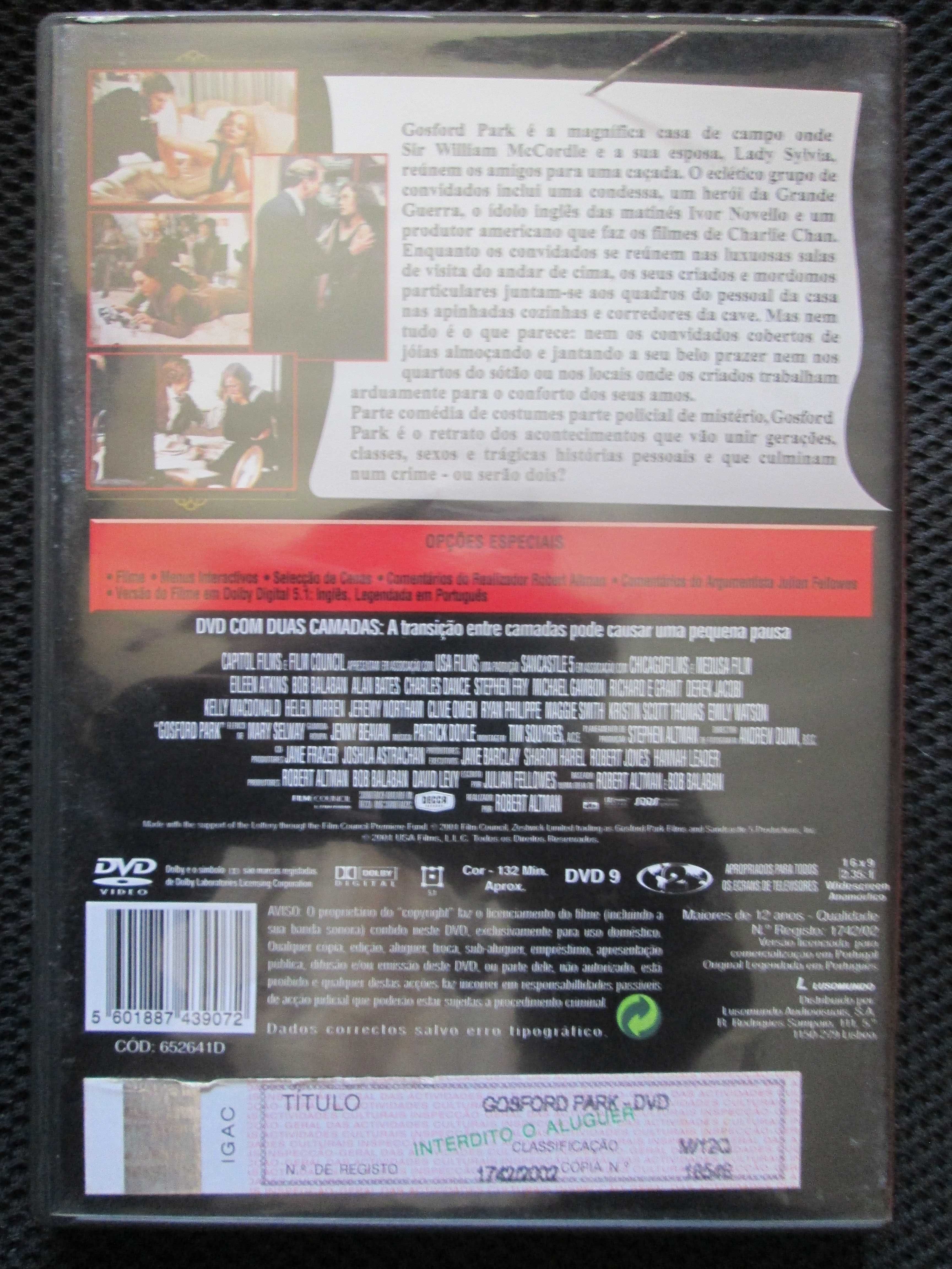 DVD Gosford Park, Robert Altman, Helen Mirren, Stephen Fry