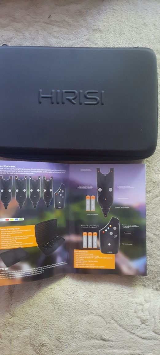 Hirisi sygnalizator elektroniczny karpiowy  centralka 3+1 etui