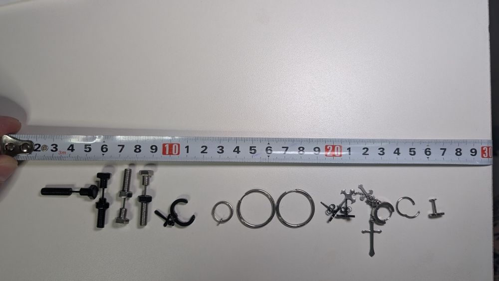 Лабрет, серьги, кликер, обманки-клипсы