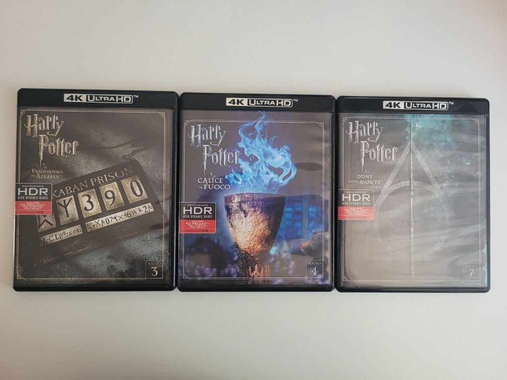 Film 4K Ultra HD + Blu Ray Więzień Azkabanu Czara Ognia Insygnia Śmier