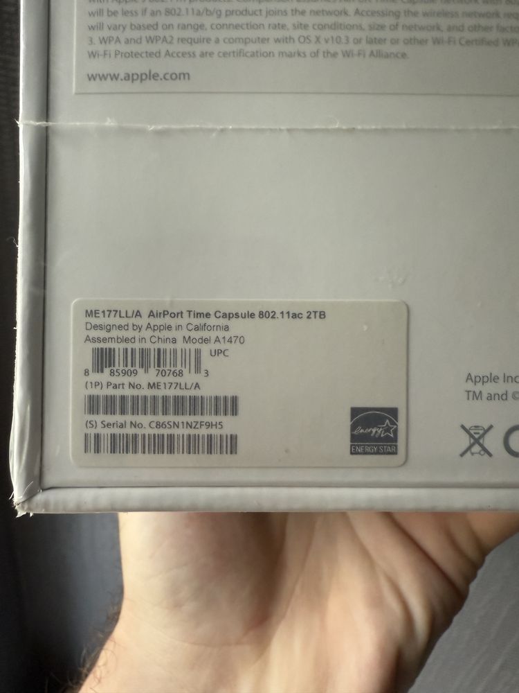 ME177LL/A Apple Airport Time Capsule 2tb Model A1470 найкращий роутер