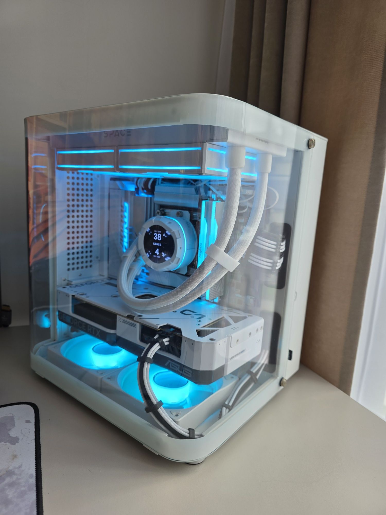 Корпус Jonsbo TK-1 White (TK-1 White) | Micro ITX | акваріум