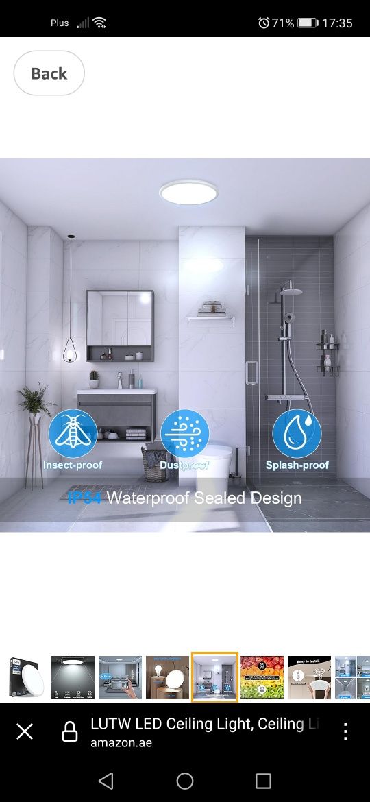 LUTW Lampa sufitowa LED 24W lampa sufitowa LED 3000K 30 cm