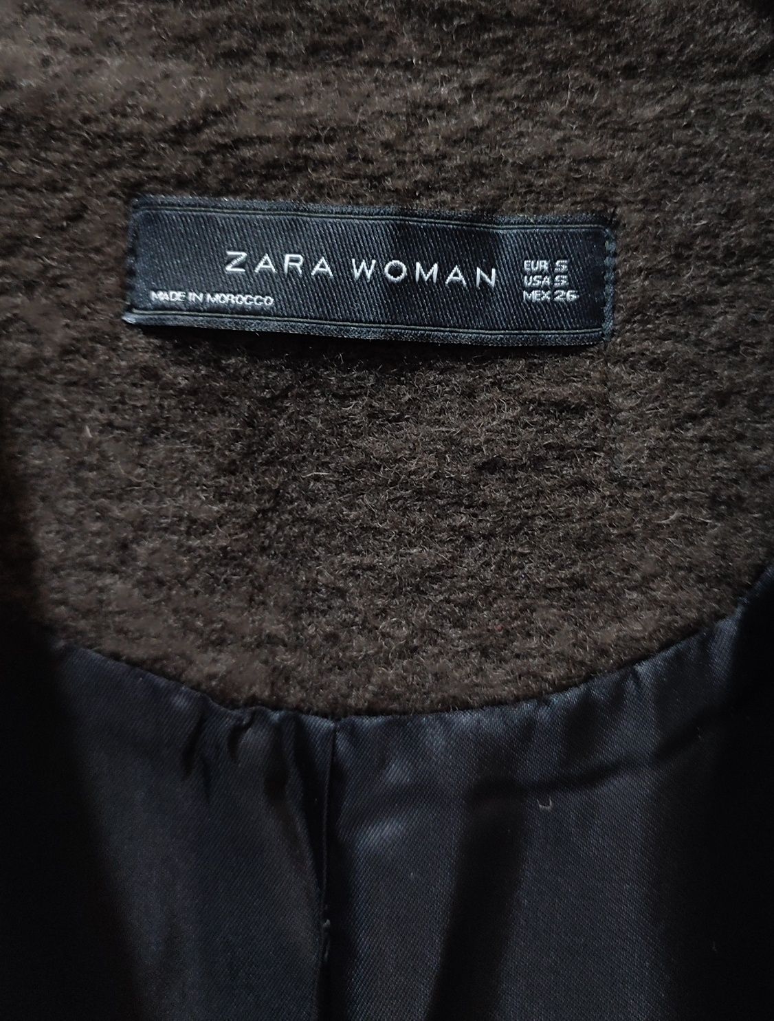 Wełniany płaszcz Zara Oversize