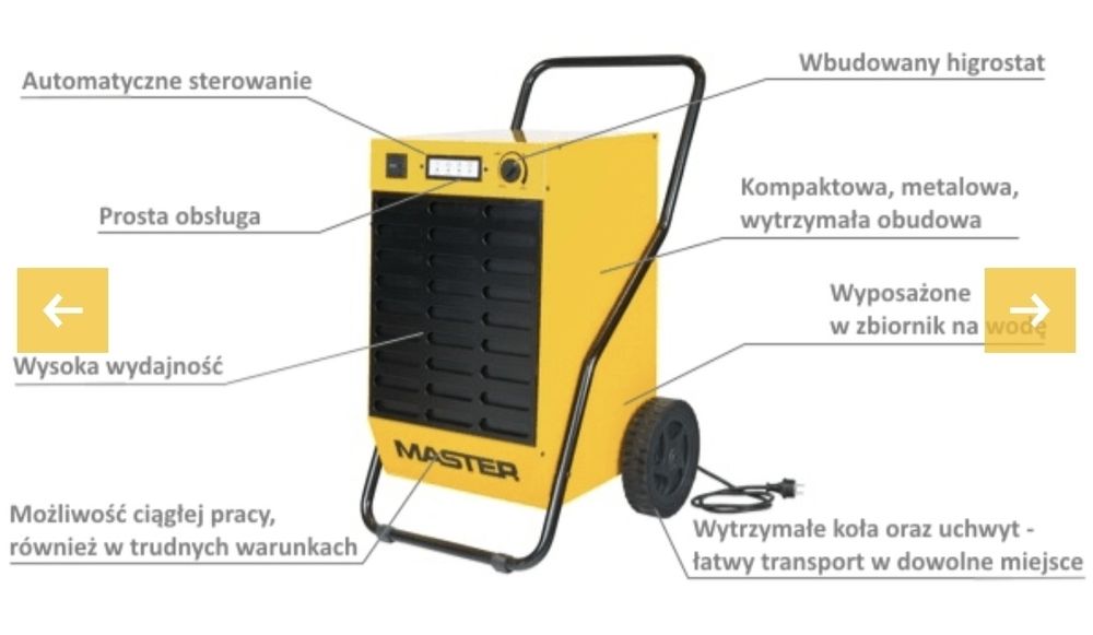 Osuszacze przemysłowe Master - wynajem