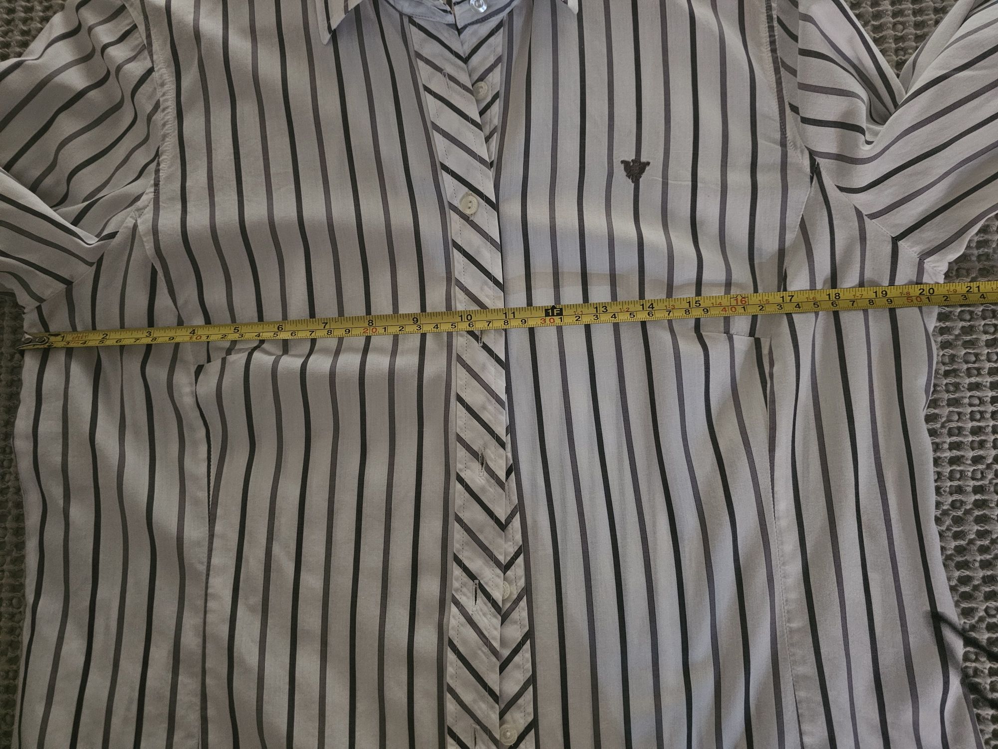 Camisa às riscas Caramelo