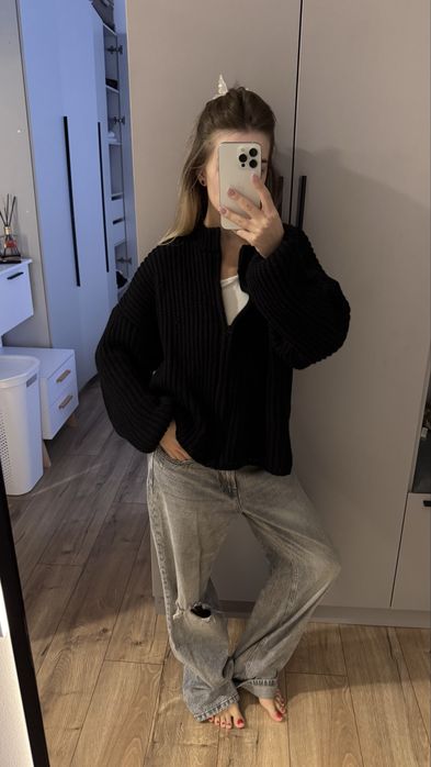 светр бомбер вязаний