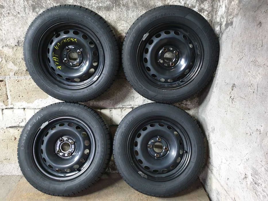 Felgi stal koła Fiat R14 4x98 opony letnie 175/65R14 6,4mm
