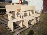 Solidne drewniane krzesła ogrodowe, meble ogrodowe, fotel drewniany