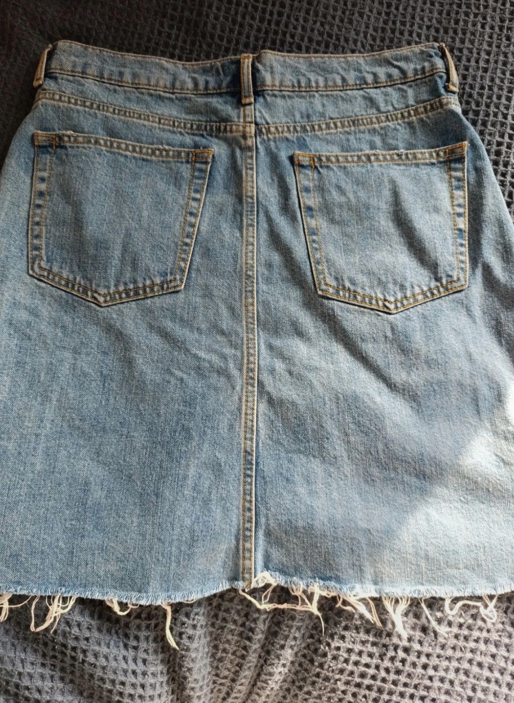 Zara woman premium collection 40 jeansowa spódnica z haftem