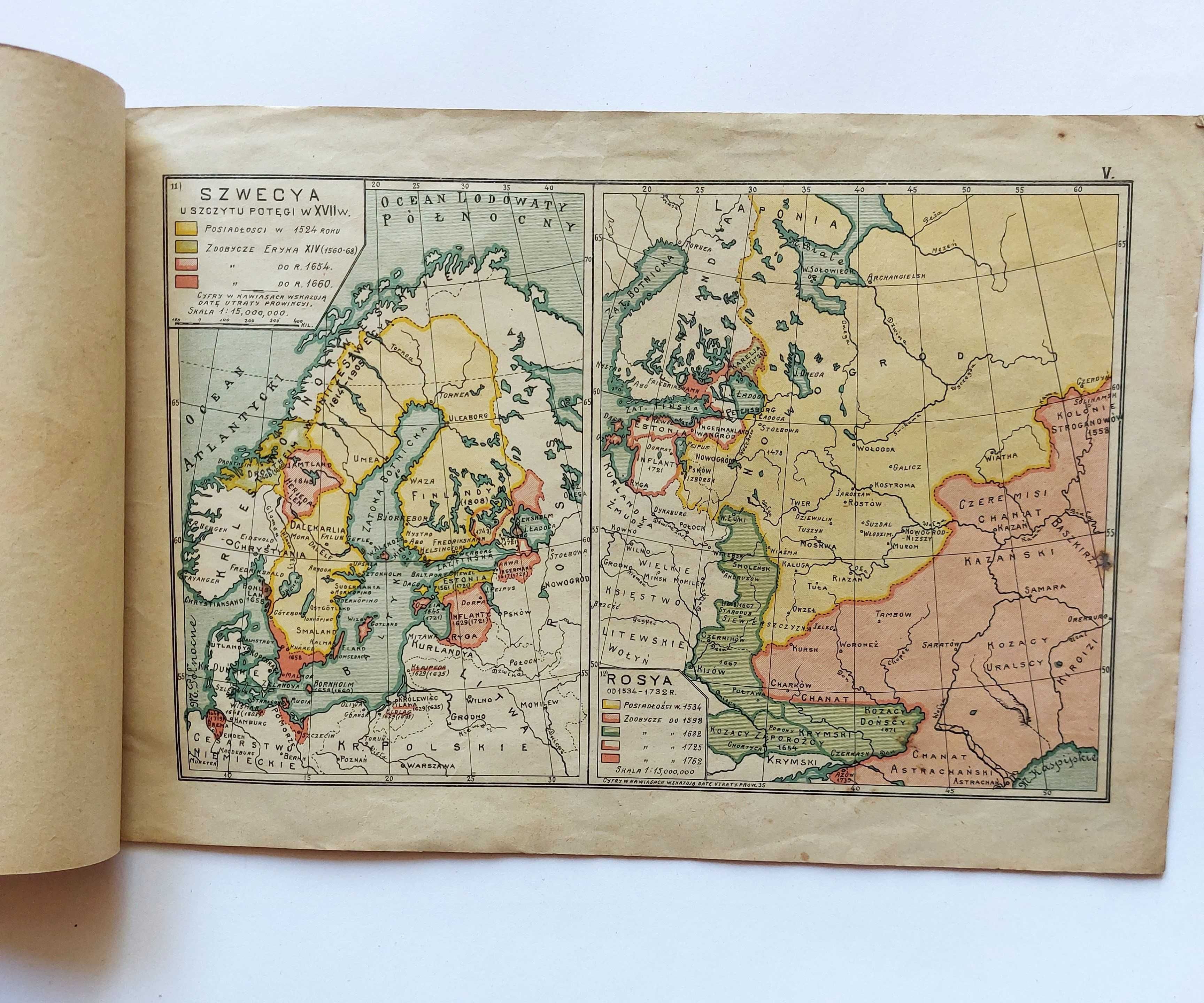 Atlas Historyczny Czasów Nowożytnych J. M. Bazewicz ok.1919