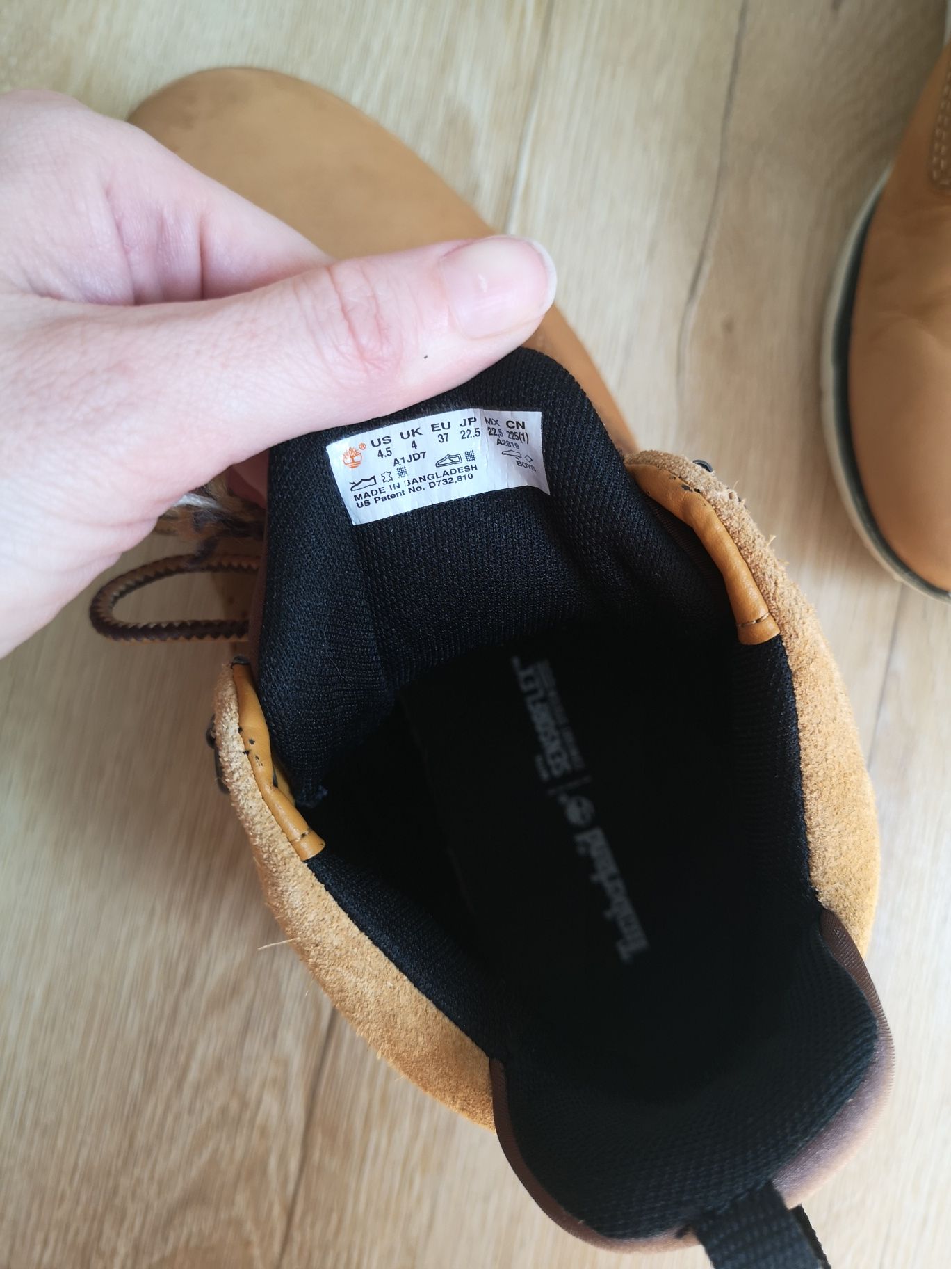 Timberland półbuty buty za kostkę zamszowe zamsz brązowe 37