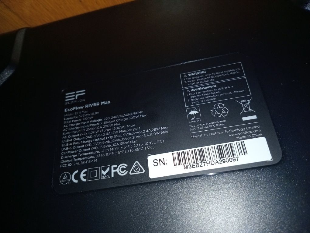Ecoflow river max 600w зарядна станція