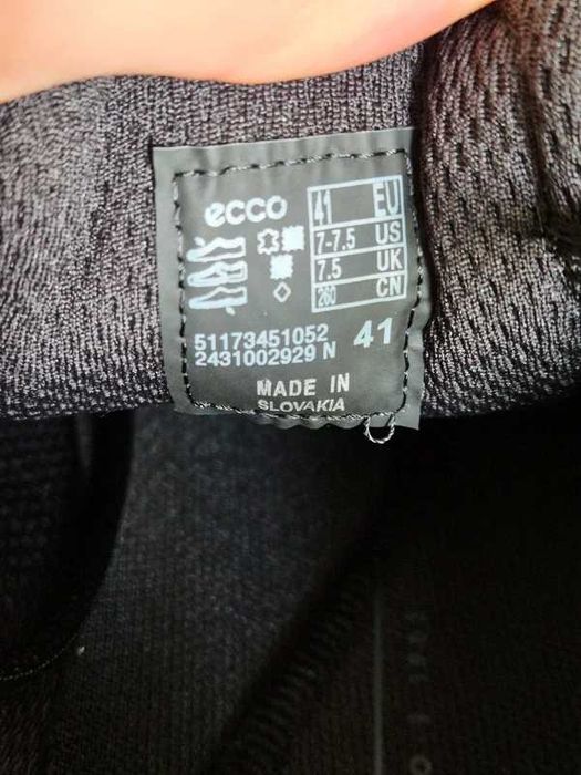 Nowe Męskie buty 41 czarne buty ECCO skórzane buty 41 wizytowe