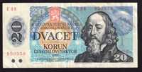 Czechosłowacja, banknot 20 koron 1988 - st. 3