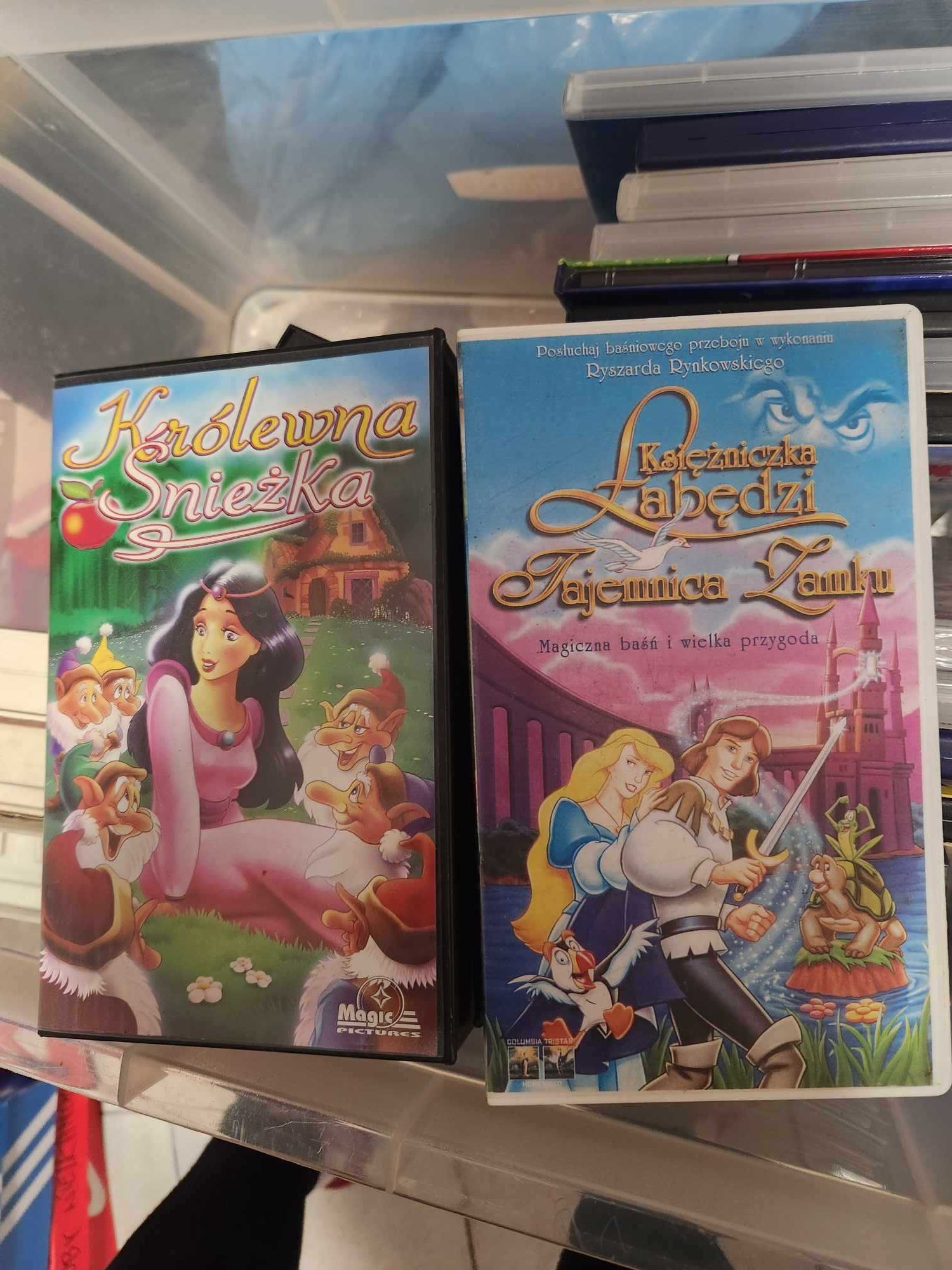 Królewna Śnieżka Księżniczka Łabędzi 2 szt. kasety VHS video