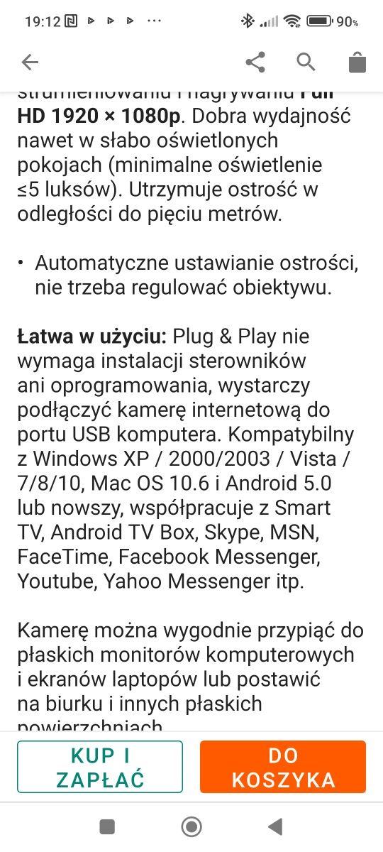 Kamera internetowa marki Aukey