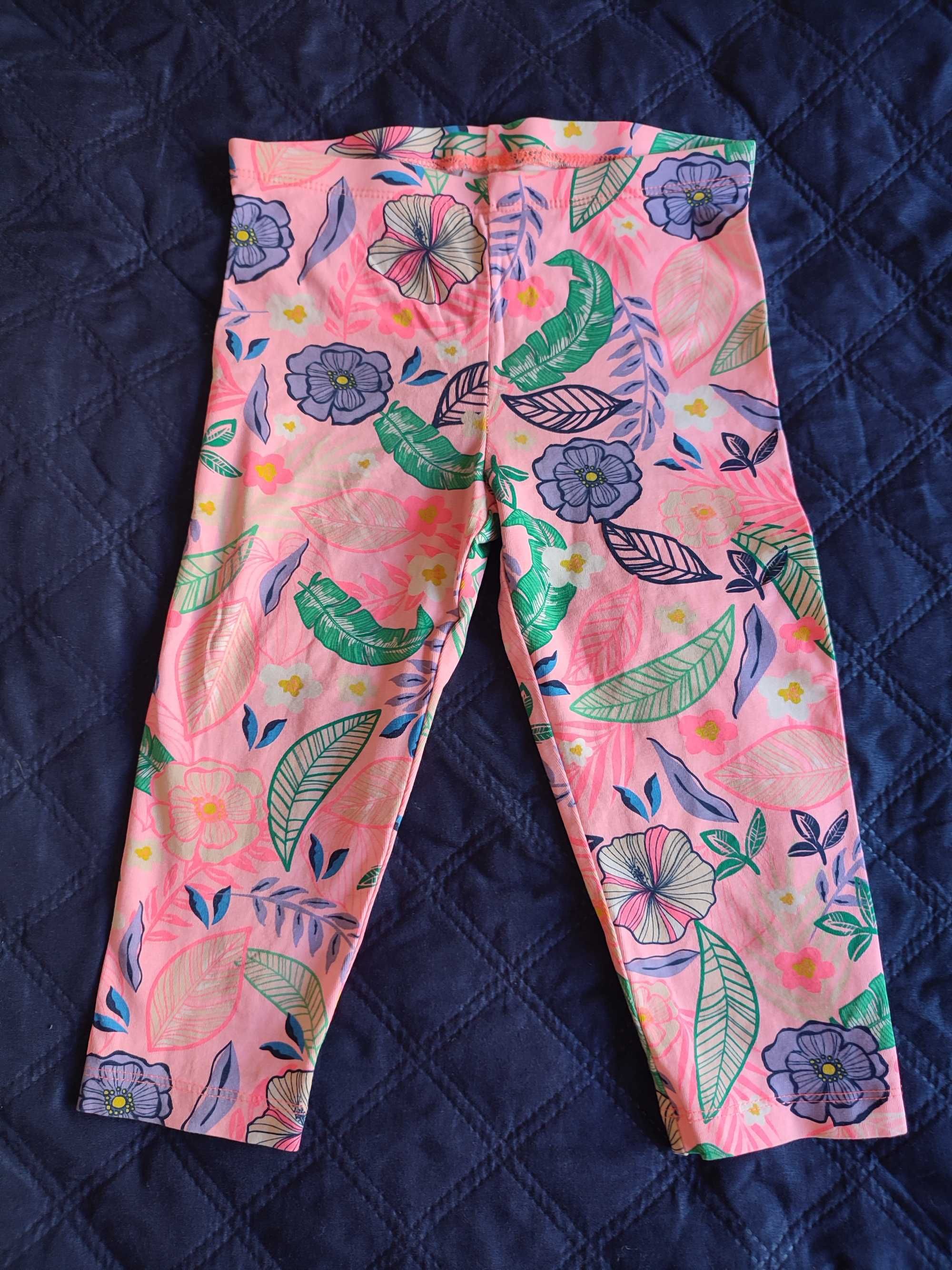 Legginsy legi 116 Nowe kwiaty neon możliwa wysyłka